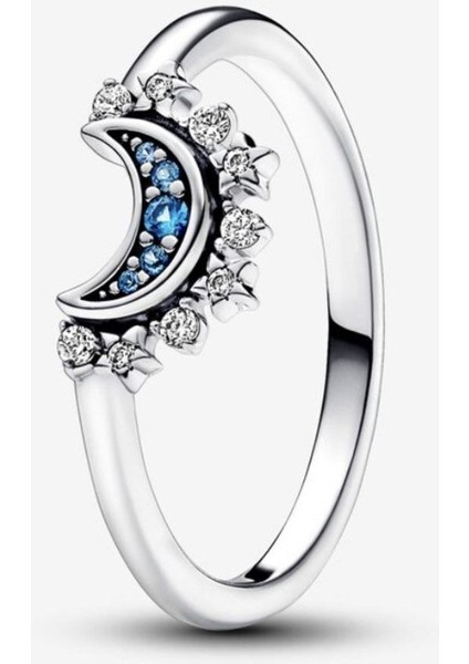 Gökyüzü Mavisi Işıltılı Ay Yüzük fiyatları