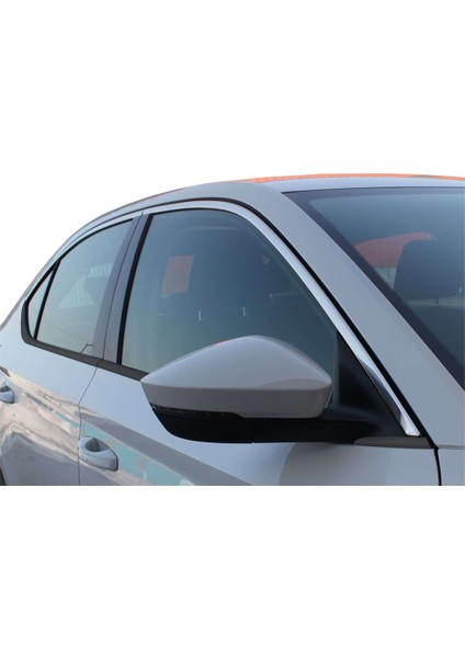 Skoda Super B8 Cam Üst Çıtası 4 Prç Krom 2015 ve Sonrası