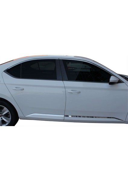 Skoda Super B8 Cam Üst Çıtası 4 Prç Krom 2015 ve Sonrası