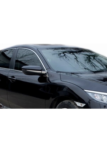 Honda Civic 10 Ayna Kapağı Alt Çıtası 4 Prç Krom 2016 ve Sonrası