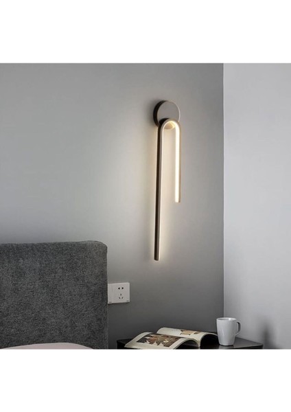 Modern 55 cm siyah dekoratif aydınlatma, duvar ve yatak başı için şık tasarım fiyatları