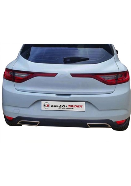 Renault Megane 4 Egzoz Çıkışı 2 Prç Krom 2017 ve Sonrası