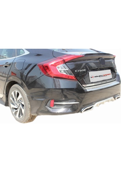 Honda Civic 10 Arka Tampon Eşiği Krom 2016 ve Sonrası modelleri
