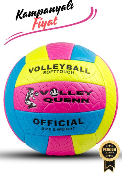 Voleybol Topu Iç ve Dış Mekan Uyumlu Dikişli 5 Numara Renkli