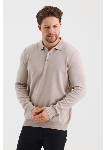 Alexandergardı Düğmeli Polo Yaka Regular Fit Kazak (E24-EZE-36) modelleri