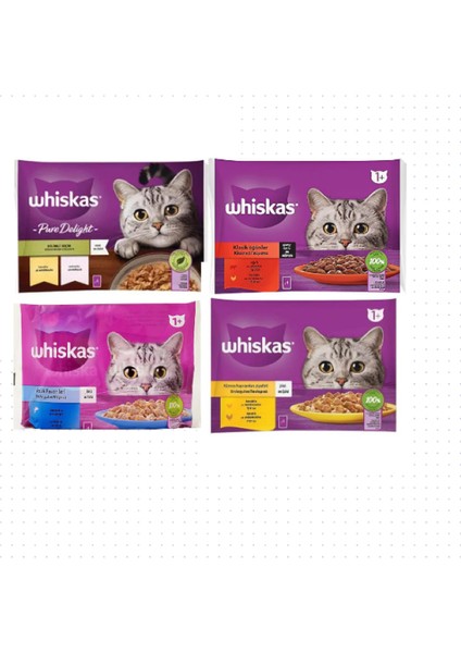 Punch Tavuklu,somonlu,sığır Etli,ton Balıklı Karışık Yaş Mama 4X85 gr 16 Paket