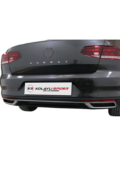 Vw Passat B8.5 Egzoz Çıkışı 3 Prç Krom 2019 ve Sonrası