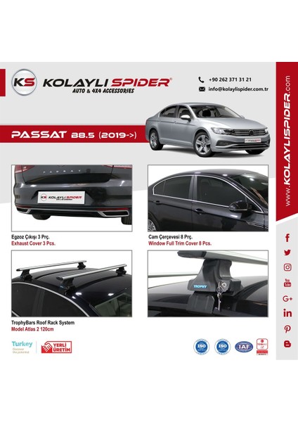 Vw Passat B8.5 Ön Tampon Çıtası Krom 2019 ve Sonrası