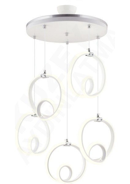 Renkli Kumandalı LED Aydınlatma, Kristal Taş, Modern Tasarım, 5 Ampul, 35x57 cm modelleri