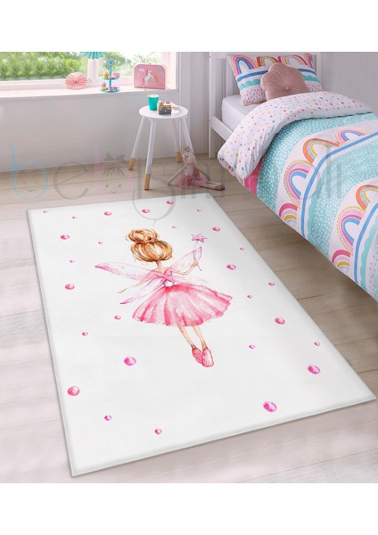 Balerin Prenses Peri Kız Desenli Çocuk Odası Halısı