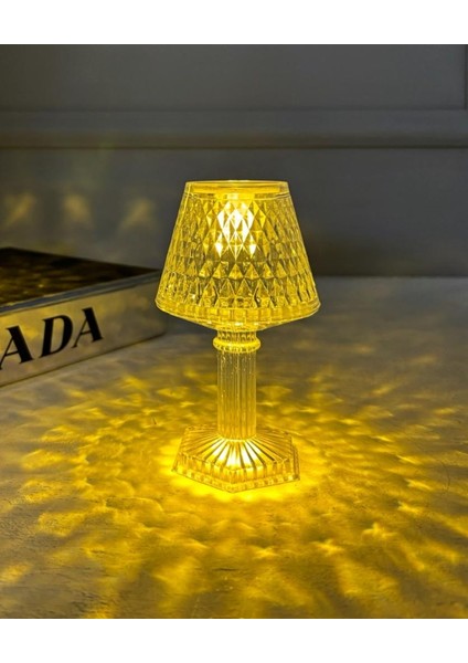 Abajur Model Mini LED Masa Lambası Prizma 12 cm