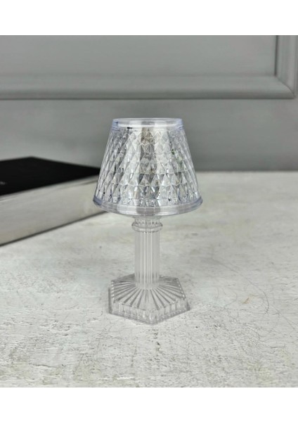 Abajur Model Mini LED Masa Lambası Prizma 12 cm