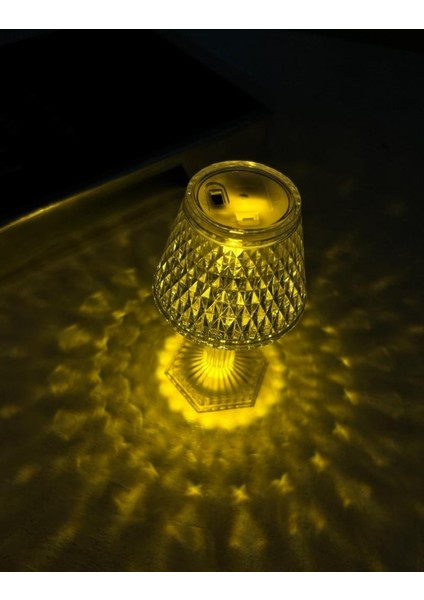 Abajur Model Mini LED Masa Lambası Prizma 12 cm