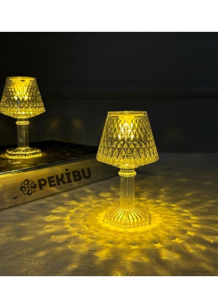 Abajur Model Mini LED Masa Lambası Prizma 12 cm