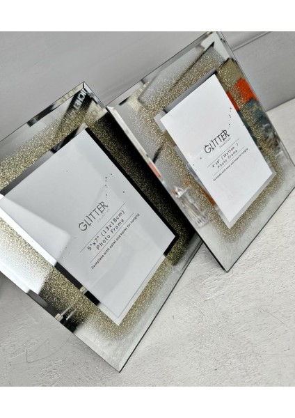Aynalı Simli Çerçeve Gold 10x15 Cm fiyatları