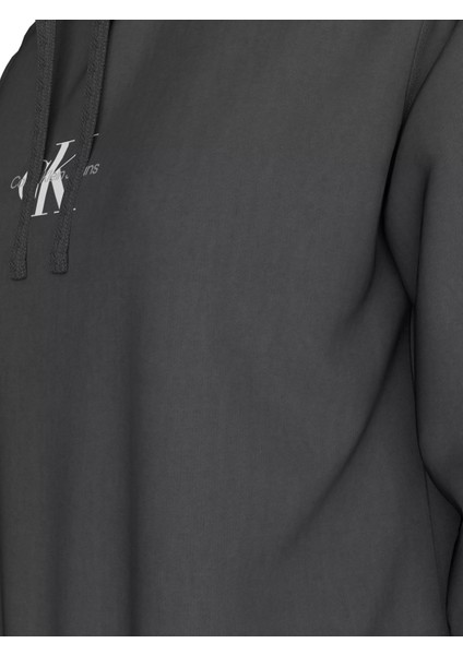 Kadın Washed Monologo Regular Hoodıe Sweatshirt-Gri modelleri