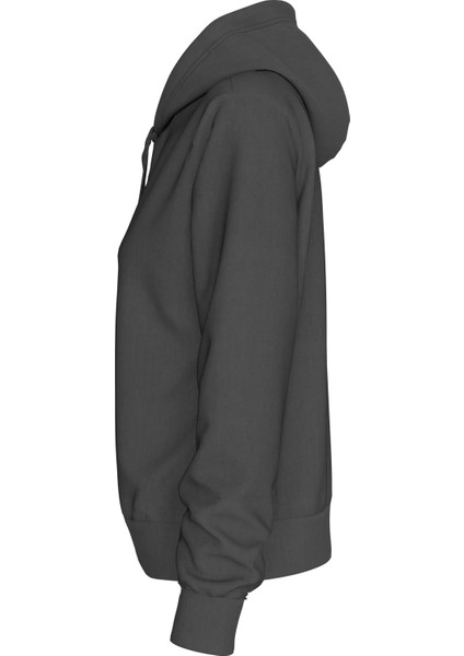 Kadın Washed Monologo Regular Hoodıe Sweatshirt-Gri fırsatları