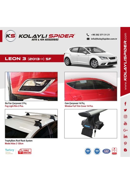 Seat Leon 3 5f Luxury Kapı Eşiği 4 Prç Krom 2013 ve Sonrası