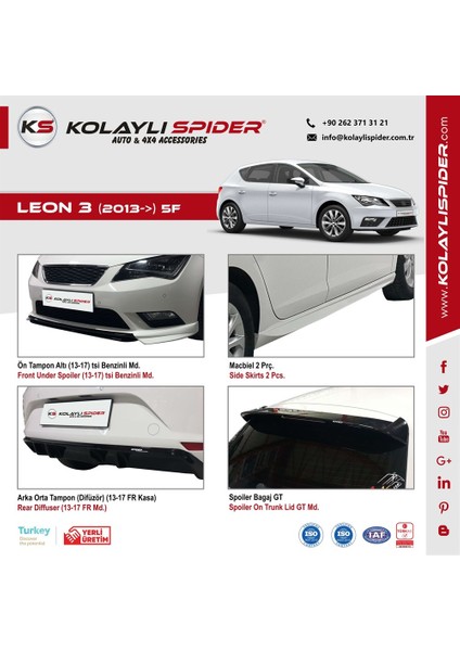 Seat Leon 3 5f Luxury Kapı Eşiği 4 Prç Krom 2013 ve Sonrası