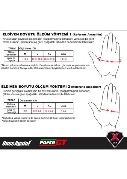 Ones Agaın MG12 Motosiklet Eldiven Dokunmatik Özellikli
