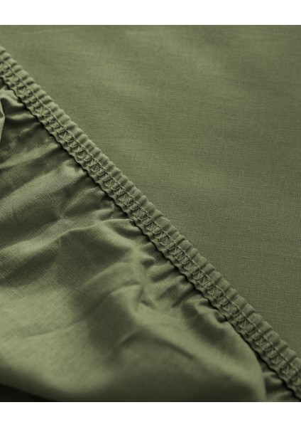 Manon King Size Plus %100 Pamuk Ranforce Lastikli Çarşaf - Haki fiyatları