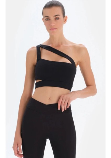 Active Siyah Çapraz Askılı Spor Sütyeni