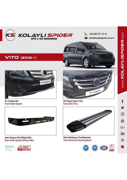 Vito Kapı Kolu 3 Prç Krom 2015 ve Sonrası