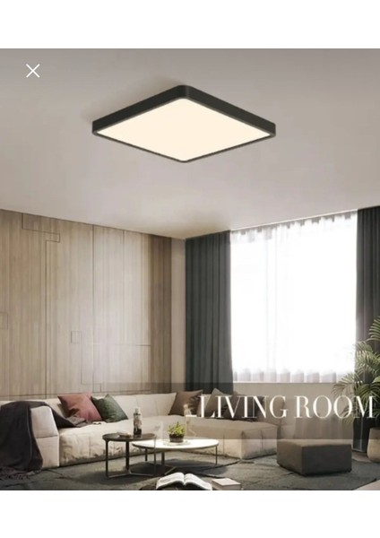 30x30 cm Siyah Kare Panel Led Avize, 24W, Modern Sıvaüstü Metal Kasa fiyatları