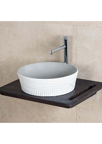 E-W1502MAG Tezgah Üstü Lavabo Mat Gri & Beyaz fiyatları