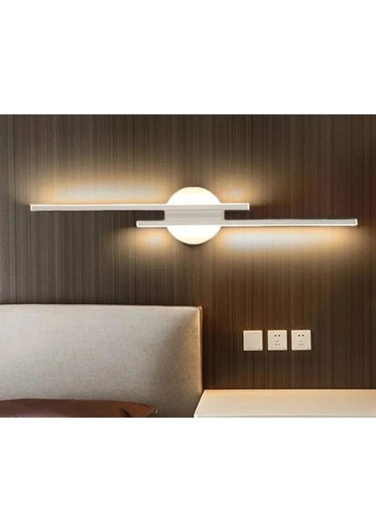 Modern Beyaz LED Aplik, 2'li set, Metal, E14, Banyo, Mutfak, Salon için ideal aydınlatma