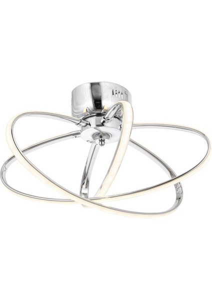 Şık Krom Led Avize, Modern ve Parlak Aydınlatma, Zarif Metal Tasarım, 3 Ampüllü