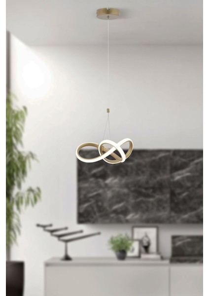 Festina Trend 3 Adet Eskitme Sarkıt Power Ledli Salon Mutfak Hol Avize Aydınlatma (Gün Işığı)