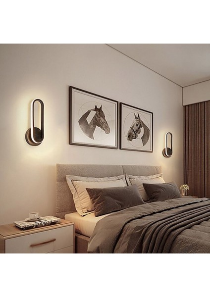 Modern Siyah İkili Kasa Ledli Aplik, Alüminyum, GU10, Pilsiz, Şık Tasarım