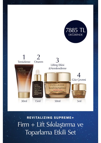 Revitalizing Supreme+ Sıkılaştıran Set - Supreme 50ML, Serum 15ML, Temizleyici 30ML, Göz Kremi 5ml