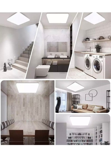 Modern Tavana Sıfır Kare Plafonyer LED Avize Panel Light 6500K Cold White