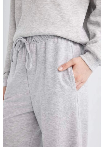 D6667 Straight Fit Uzun Boy Geniş Paça Eşofman Altı