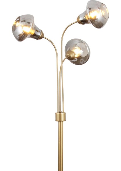 Zambak 3 Lü Eskitme Lambader 2044F Modern Oturma Odası, Yatak Odası, Salon Lambader