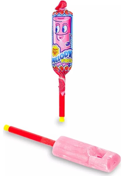Melody Pops Çilekli 15 gr x 12 Adet Düdüklü Şeker