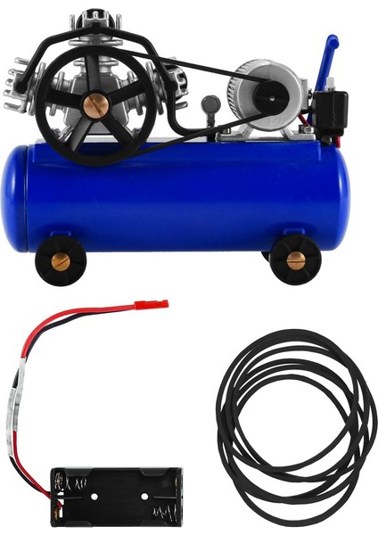 Eksenel SCX10 Rc Araba ile Uyumlu Metal Hava Kompresörü Şişme Pompa, Mavi (Yurt Dışından)