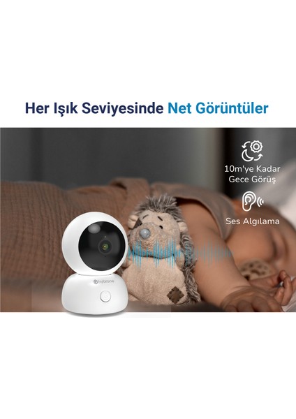 Omni Wi-Fi Akıllı Kamera, 360 Derece Görüntüleme, Akıllı Hareket Takibi, Ses Algılama, Çift Yönlü Sesli Görüşme, Uzaktan Kontrol