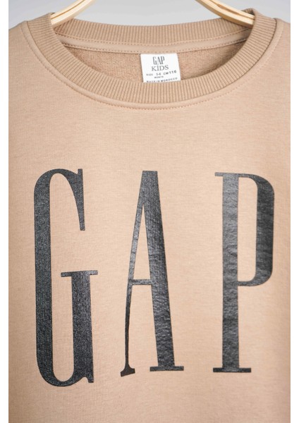 Kız Erkek Bisiklet Yaka Gap Baskılı Manşetli Pamuk Sweat fiyatları