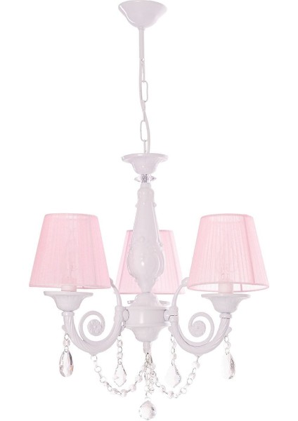 Modern metal üçlü sarkıt avize, şık ve minimal tasarım, 3 ampüllü, 40x65 ölçü