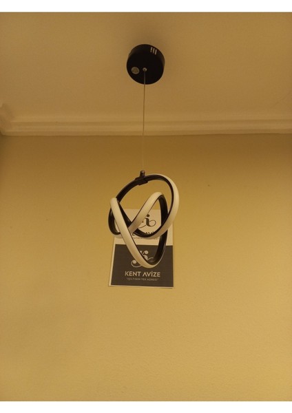 Modern küçük siyah LED avize, şık tasarım, 16x70cm, metal materyal fiyatları