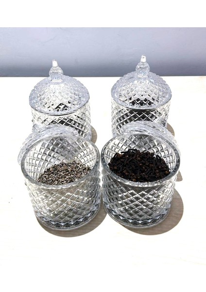 Cam Baharatlık Veya Şekerlik 4 'lü fiyatları