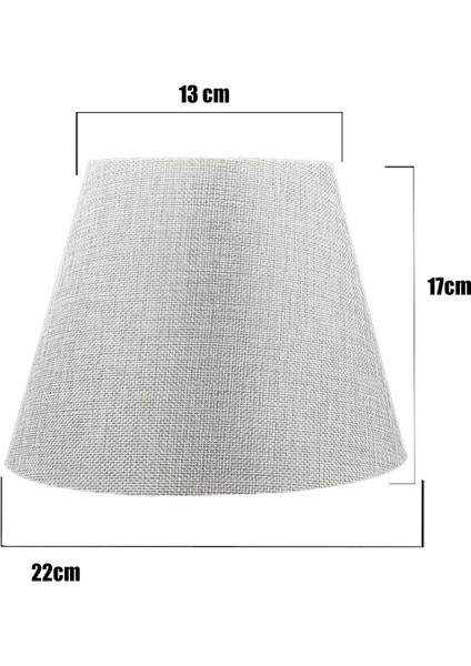 Gri 22'lik Abajur Şapkası, şık ve modern tasarım, evinizin atmosferini tamamlar