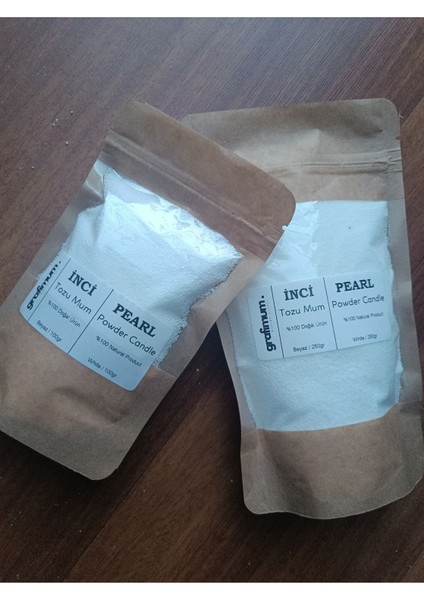 Incı Tozu Mum Beyaz 250 Gram Sonsuzluk Tozu Mum Doğal Mum 20 Adet Fitil ile Pearl Powder Candle fırsatları