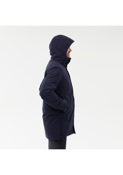 Quechua Erkek Su Geçirmez Outdoor Parka/Kışlık Mont - Mavi - SH500 -10 °C