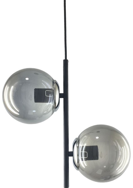 Şık Füme Camlı Modern Sarkıt Avize, 2 Başlıklı Zarif Aydınlatma modelleri