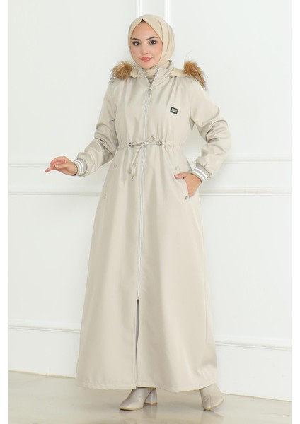 Beli Bağcıklı Ribanalı Mont Bej 19215