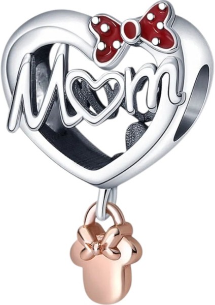 Mini Mouse Mom Gümüş Charm